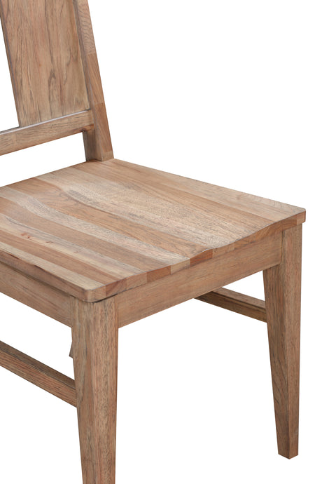 Casual Loft Dining Panel Back Chair Wood Seat