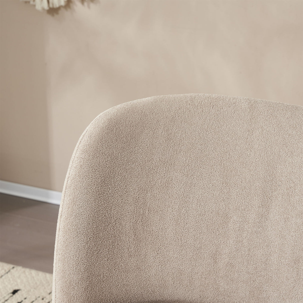 Modern Low Back Accent Upholstered Armless Living Room Chairs, Round Feet