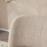 Modern Low Back Accent Upholstered Armless Living Room Chairs, Round Feet