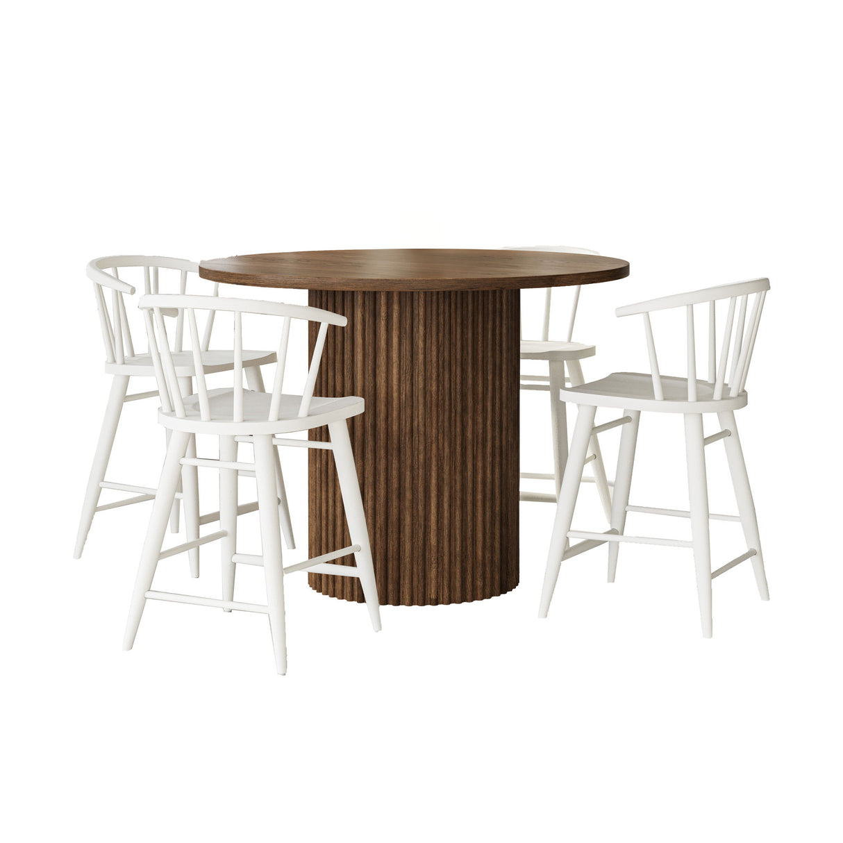 Auden - 5 Piece Counter Height Set - White