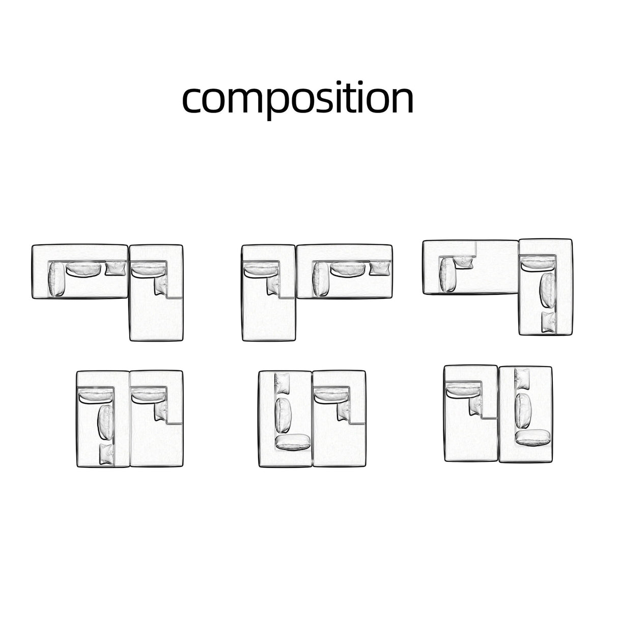 Modular Corner Sofa With Soft Linen Fabric