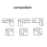 Modular Corner Sofa With Soft Linen Fabric