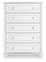 Kozlani - Five Drawer Chest - White