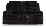 Rhine Falls - Onyx - Double Reclining Power Loveseat With Console