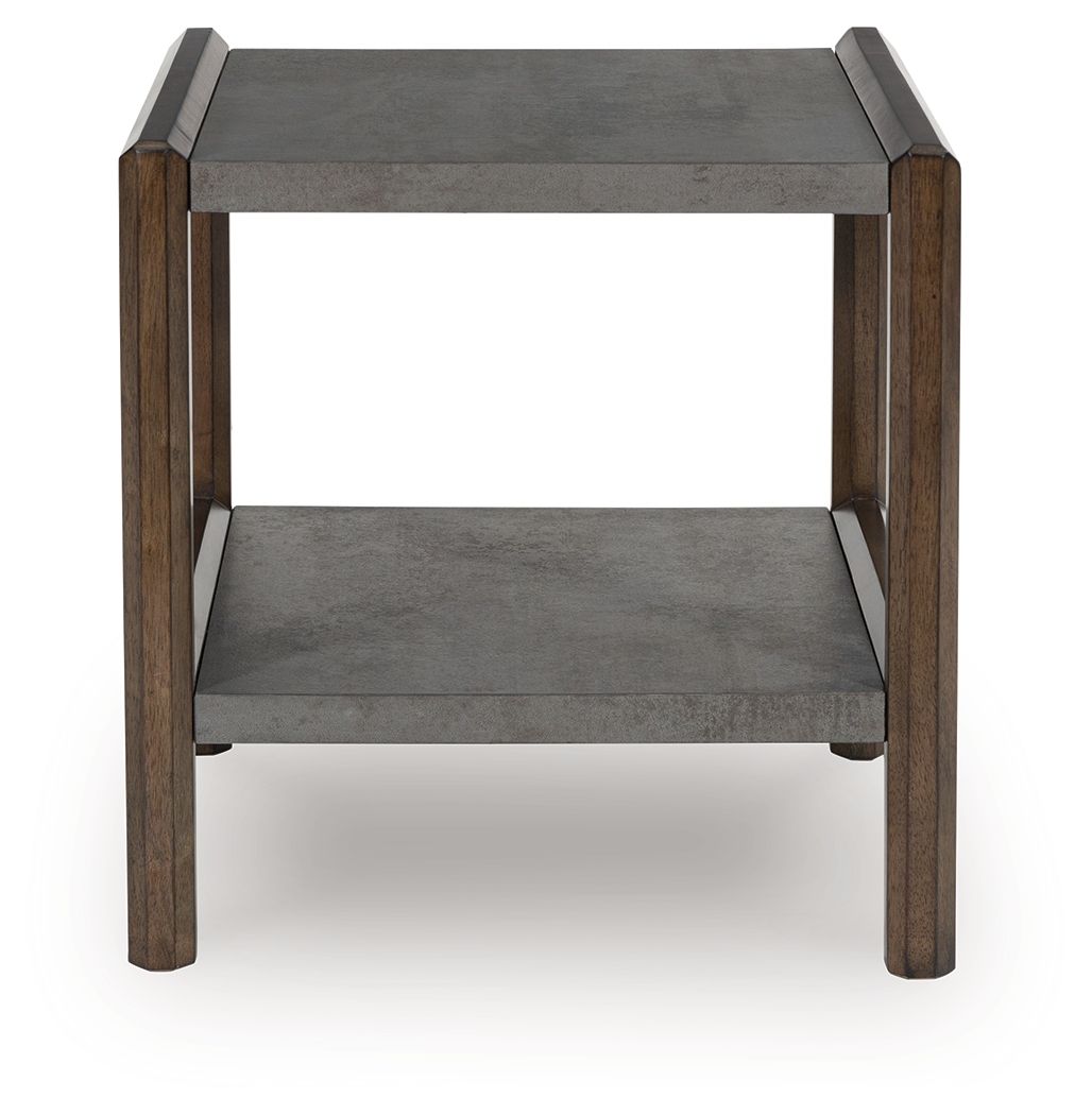 Kallenny - Brown / Gray - Rectangular End Table