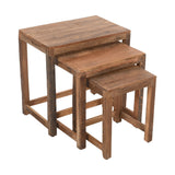 Reclamation - Nesting Tables - Rustic Unfinished Brown