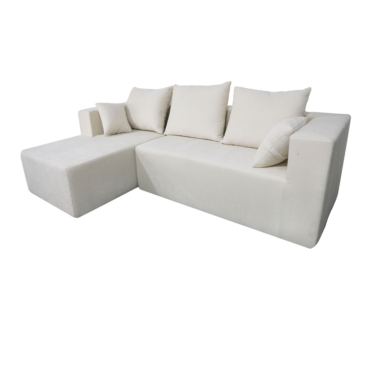 Modular Corner Sofa With Soft Linen Fabric