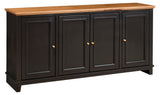 Sophia - 68" Console w/ 4 Doors - Black