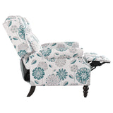 Push Back Recliner Chair Upholstered Recliner Armchair With Classic Wing Back And Solid Gourd-Shaped Legs