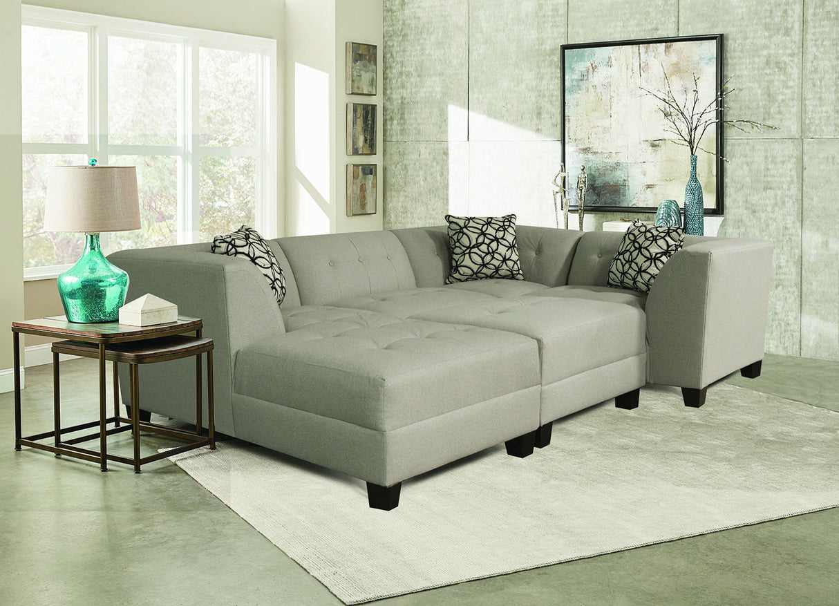 SoHo Living - Miller 4 Piece Sectional & Ottoman
