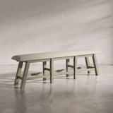 Telluride - Counter Bench - Driftwood Gray / Beige