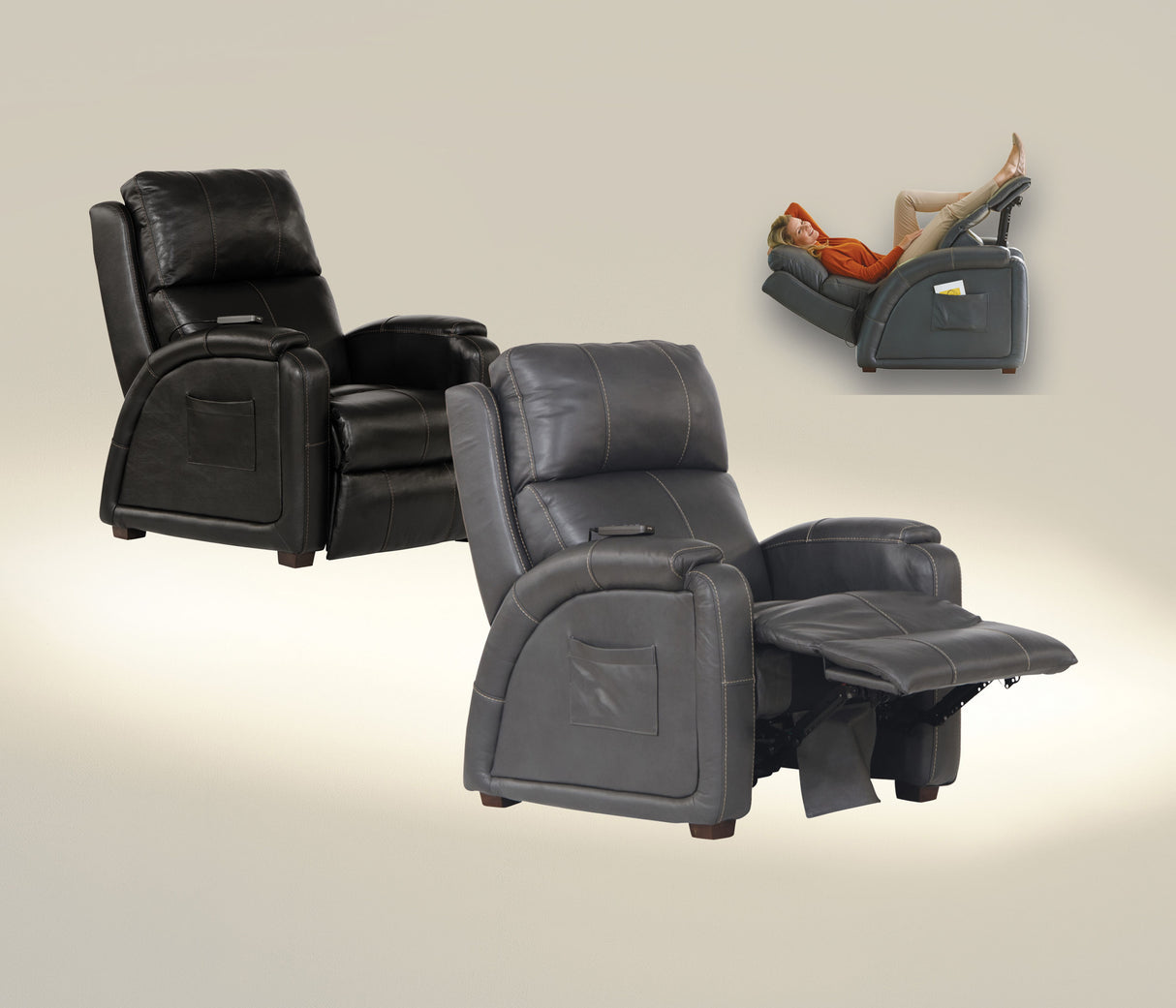 Reliever - Power Headrest Power Lay Flat Reclining With CR3 Massage / Zero Gravity