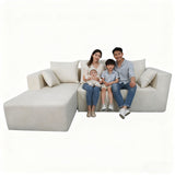 Modular Corner Sofa With Soft Linen Fabric