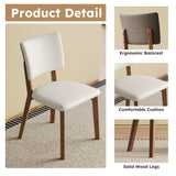 Dining Chair (Set of 2) - White / Deep Walnut