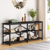 Console Table With X Back Design, Extra Long Storage