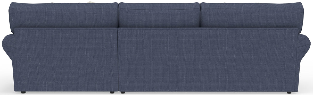 Cape May - Sofa Chaise With Comfort Coil Seating, 41" Cocktail Ottoman And 5 Accent Pillows