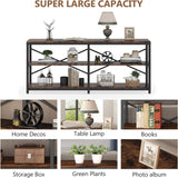 Console Table With X Back Design, Extra Long Storage