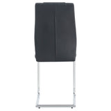 Modern Dining Chairs With Padded Seat, Metal Legs