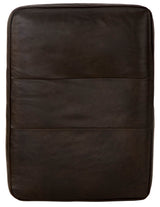 Roberto - Leather Ottoman - Cocoa