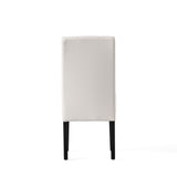 Carter - 5 Tuft Dining Chair With Button Tufted Backrest And Espresso Legs - Ivory