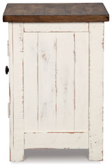 Wystfield - Chair Side End Table - White / Brown