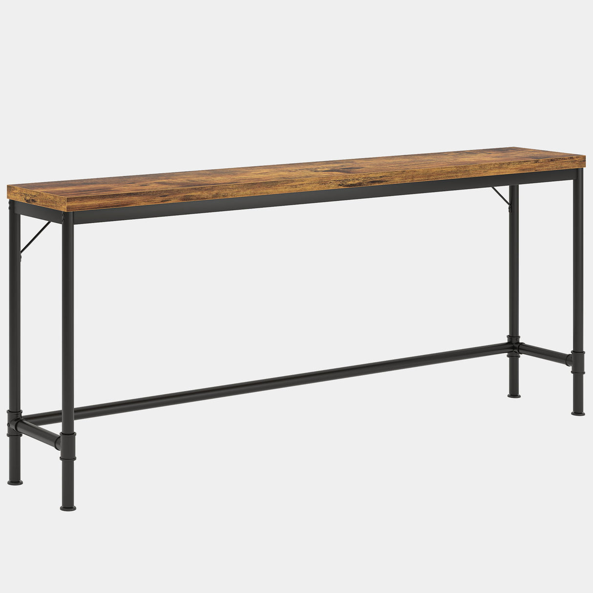 Tribesigns - Extra Long Console Table - Brown / Black