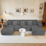 Modular U-Shaped Sectional Sofa With Reversible Design
