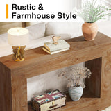 Narrow Entryway Storage Console Table With Open Shelf