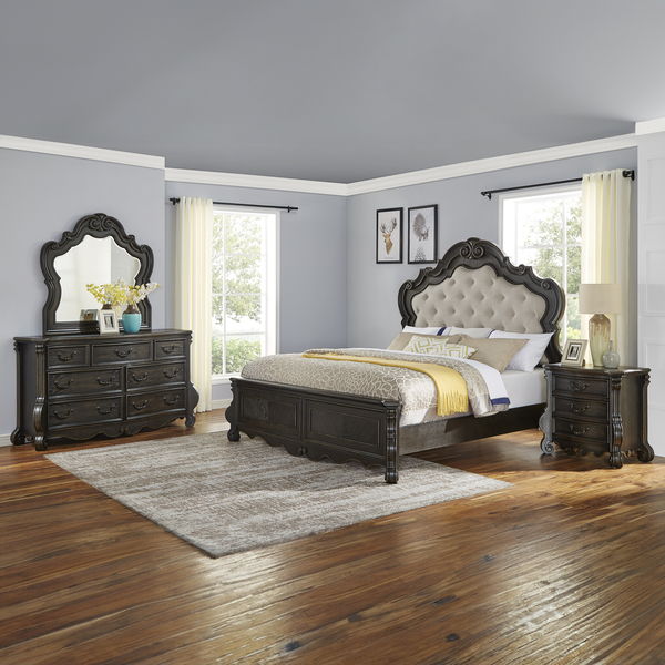 Rhapsody - 5 Piece Queen Bedroom Set - Dark Brown