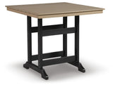Fairen Trail - Square Counter TBL w/Umb OPT - Black / Driftwood