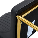 Luxury Simple Chair With Metal Gold Leg