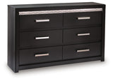 Shoralli - Six Drawer Dresser - Black