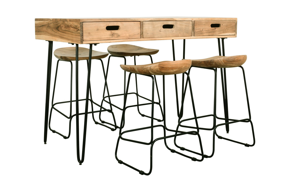Rollins - 5 Piece Counter Set - Natural
