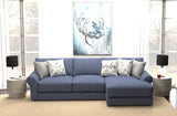 Cape May - Sofa Chaise With Comfort Coil Seating And 5 Accent Pillows