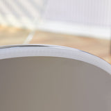 Modern Minimalist Circular Dining Table With Glass Top And Electroplated Metal Legs For Restaurants And Living Rooms - Silver / Transparent