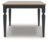 Brenkerton - Grayish Brown / Black - Rectangular Dining Room Table