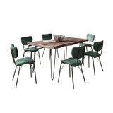 Nature's Edge - 7 Piece Upholstered Dining Set - Slate