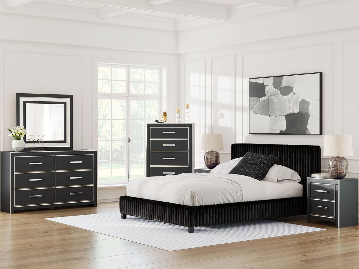 Zuraleus - Black - Six Drawer Dresser
