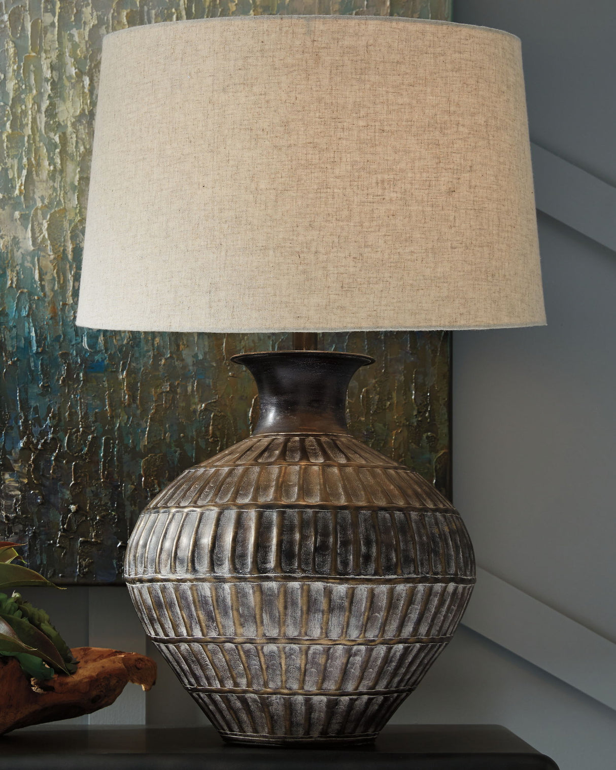 Magan - Metal Table Lamp  - Antique Bronze Finish