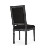 French Country Style Dining Chair With Upholstered Seating And Fluted Legs