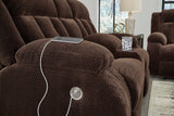Free Wake - Chocolate - Double Relcining Power Loveseat With Console
