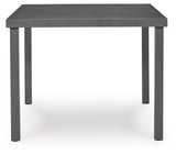 Rocky Creek - Square Dining Table With Umbrella Option - Gray