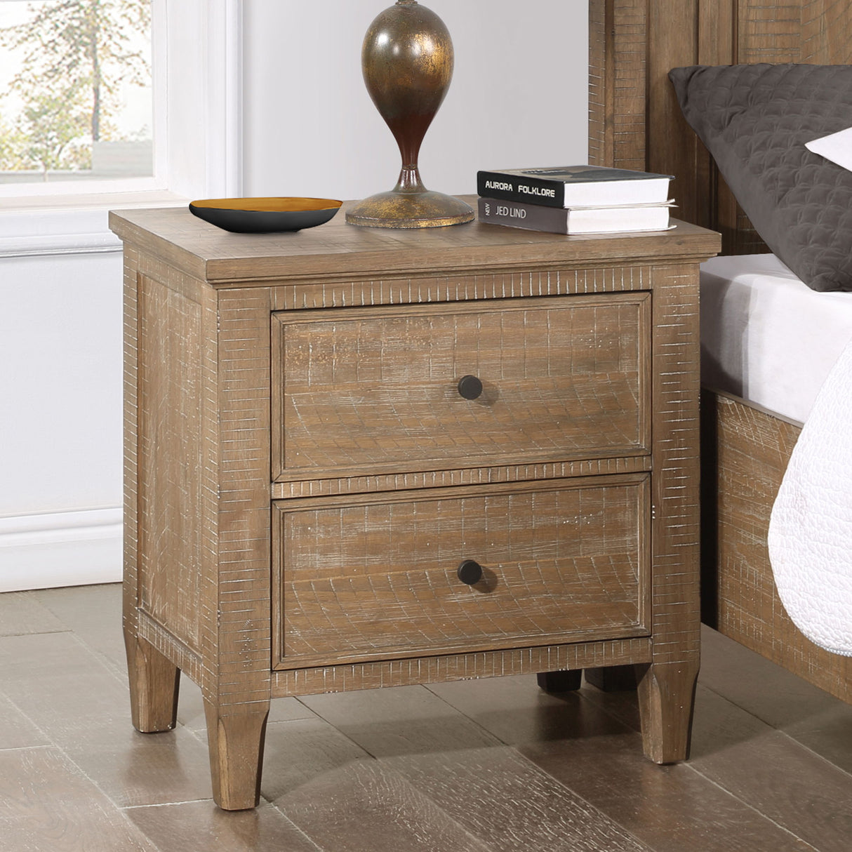 Riverdale - 2 Drawer Nightstand - Dark Brown