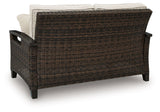 Monterey Point - Loveseat With Cushion - Dark Brown