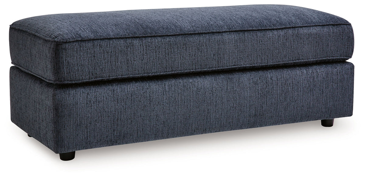 Albar Place - 3 Pc. - 2-Piece Sectional With Raf Sofa Chaise, Ottoman - Cobalt