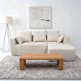 Modular Corner Sofa With Soft Linen Fabric