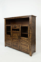 Cannon Valley - Wine Cabinet - Distressed Medium Brown