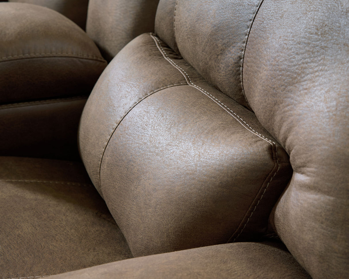 Beckley Place - Earth - 2 Seat Power Reclining Sofa With Adjustable Headrest