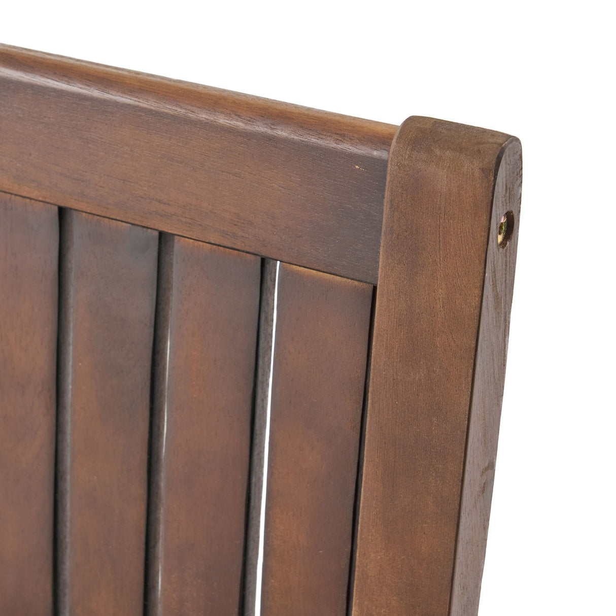 Wilson - Rustic Dining Chair Acacia Wood With Slat Panel Design (Set of 2) - Dark Brown