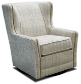 Willow - Swivel Chair With Nails, 2 Fabrics